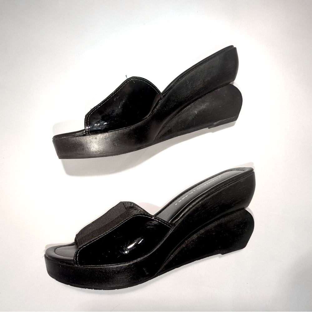 Donald J. Pliner - Black Wedge with oriental heel - size 6 - excellent condition
